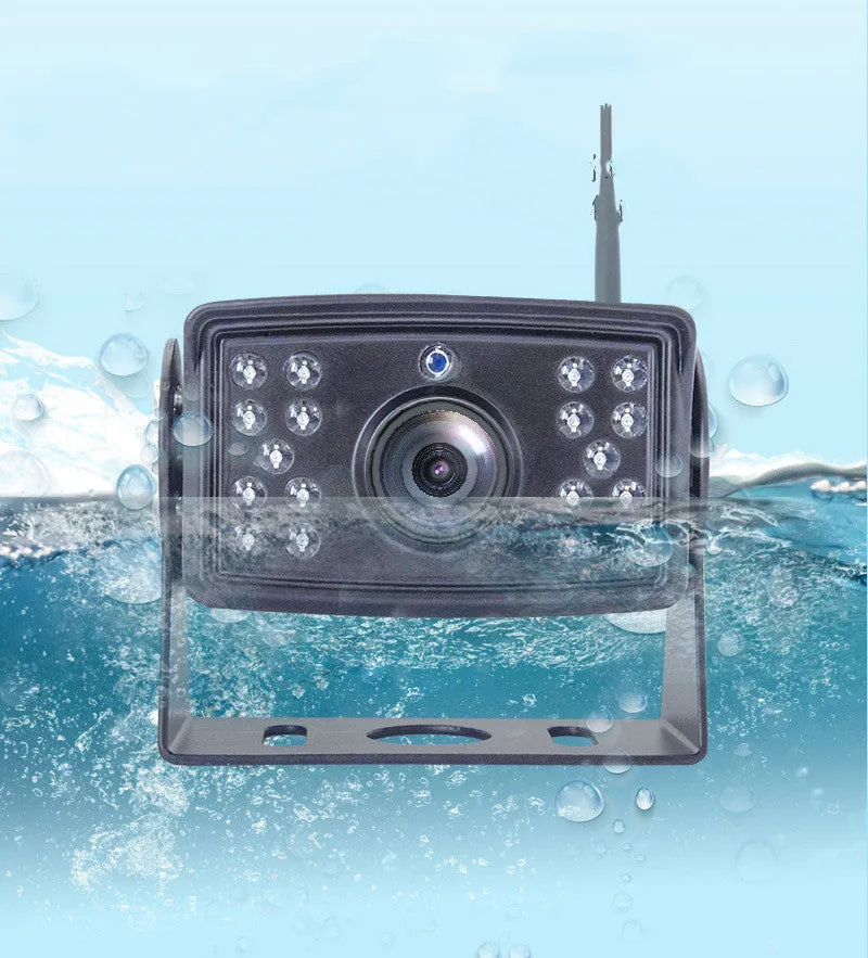 Digital wireless driving recorder with metal case, black finish, for 24V reversing camera systems