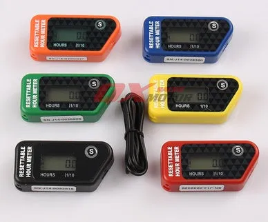 Black YSDS waterproof electronic maintenance timer with LCD display for engine service intervals