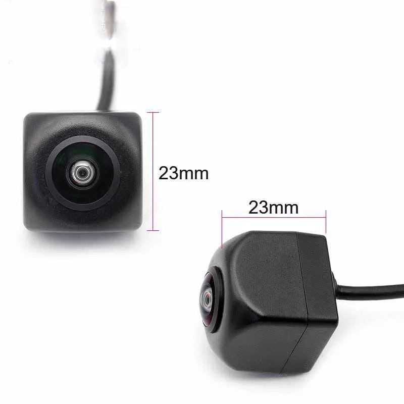 Black car non-light night vision fisheye camera with 170-degree angle and video cable