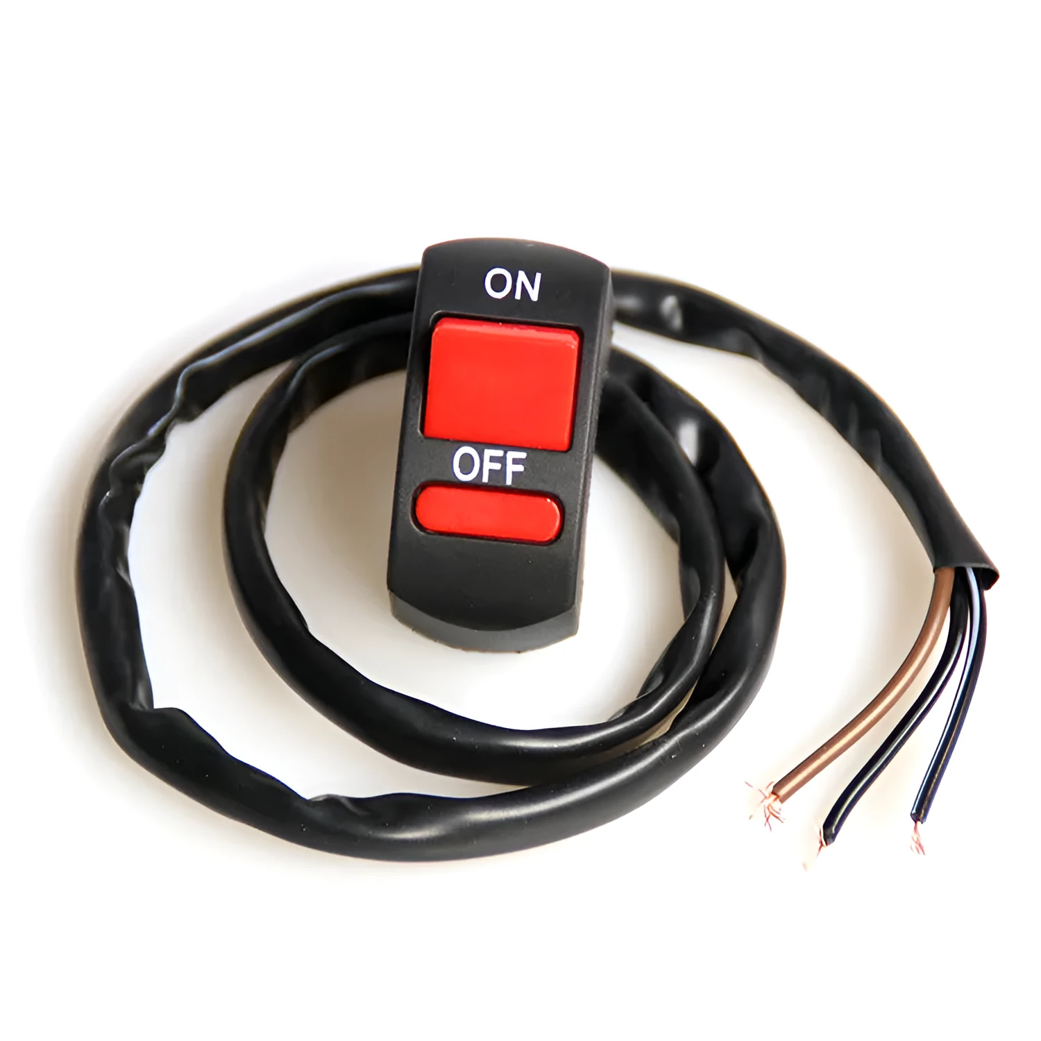 Motorcycle electric car handlebar switch black 22mm inner diameter copper wire 50cm cord