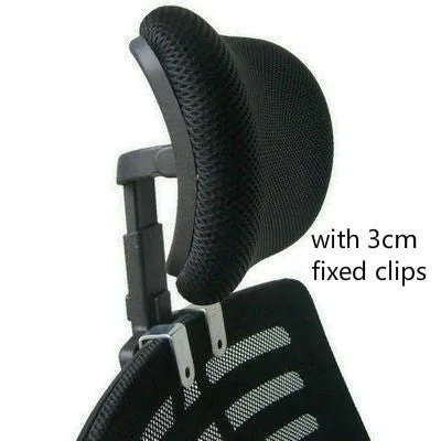 Plastic galvanised deepening headrest mounting clip for computer chairs in black