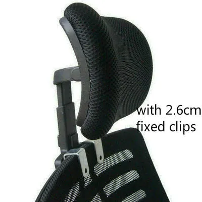 Plastic galvanised deepening headrest mounting clip for computer chairs in black