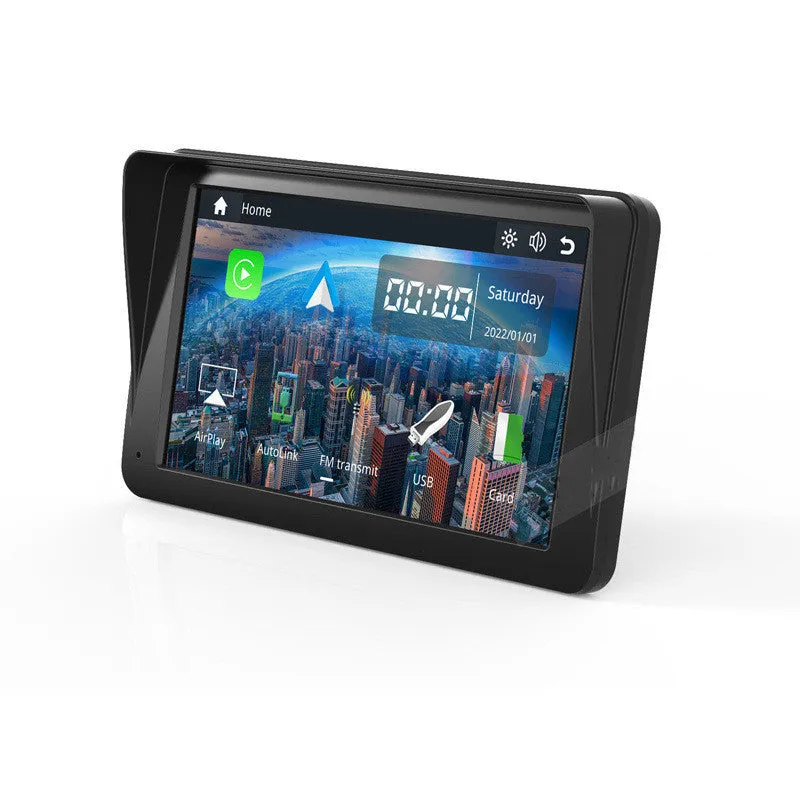 7 inch portable car smart screen with wireless CarPlay and Android Auto on retractable bracket