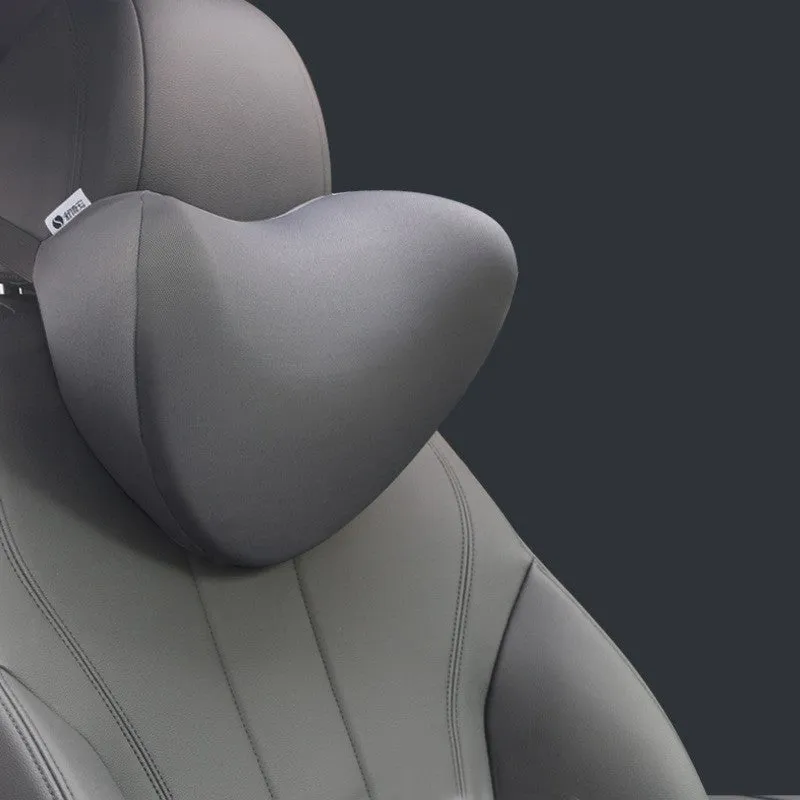 Car headrest neck pillow with silky nylon cover and memory cotton core, 29x21x15cm