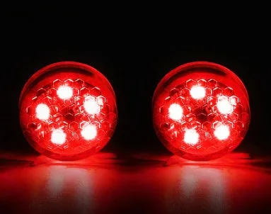 DXZ 5-LED car door warning light in red ABS housing for General Motors vehicles