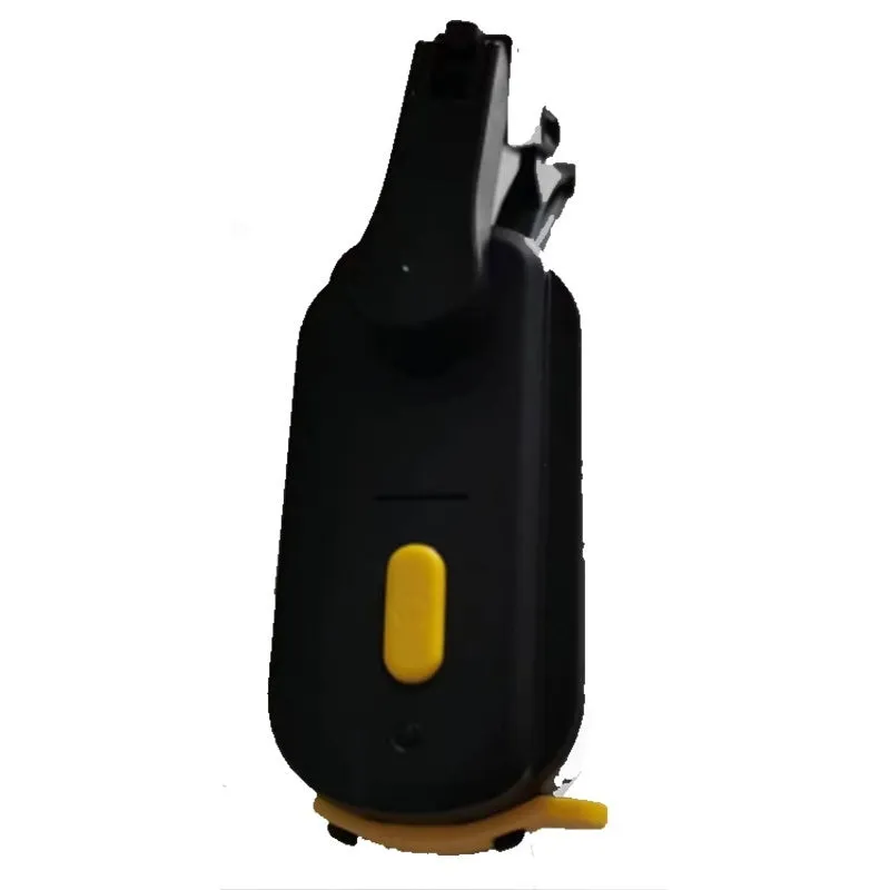 Black plastic 800mA electric wiper with a 65mm blade for motorcycle helmets.