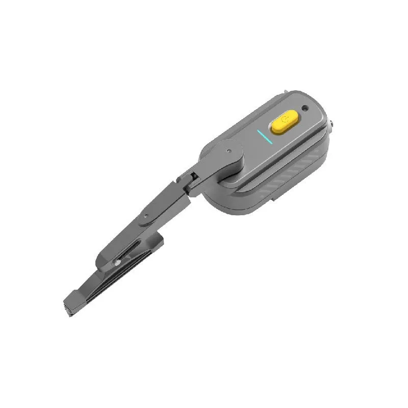 Black plastic 800mA electric wiper with a 65mm blade for motorcycle helmets.