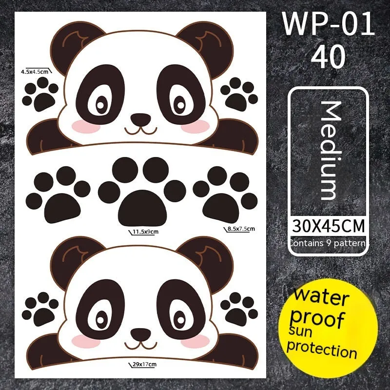 Car front bumper scratch blocking sticker with cartoon anime pattern in 30cm length option