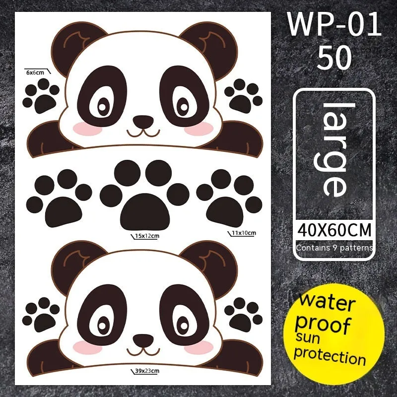 Car front bumper scratch blocking sticker with cartoon anime pattern in 30cm length option