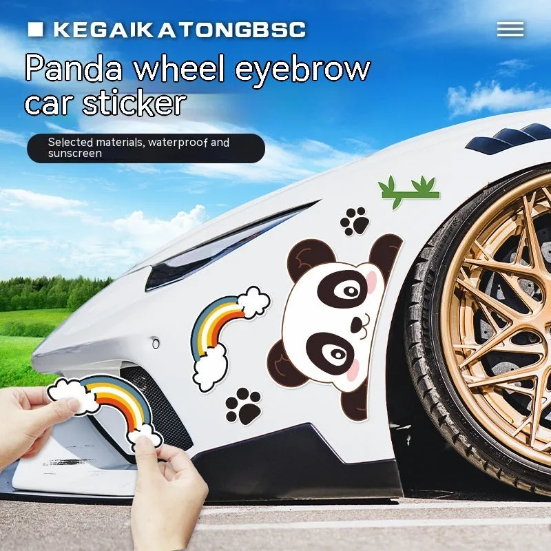 Car front bumper scratch blocking sticker with cartoon anime pattern in 30cm length option