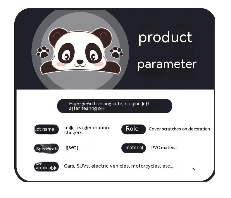 Car front bumper scratch blocking sticker with cartoon anime pattern in 30cm length option