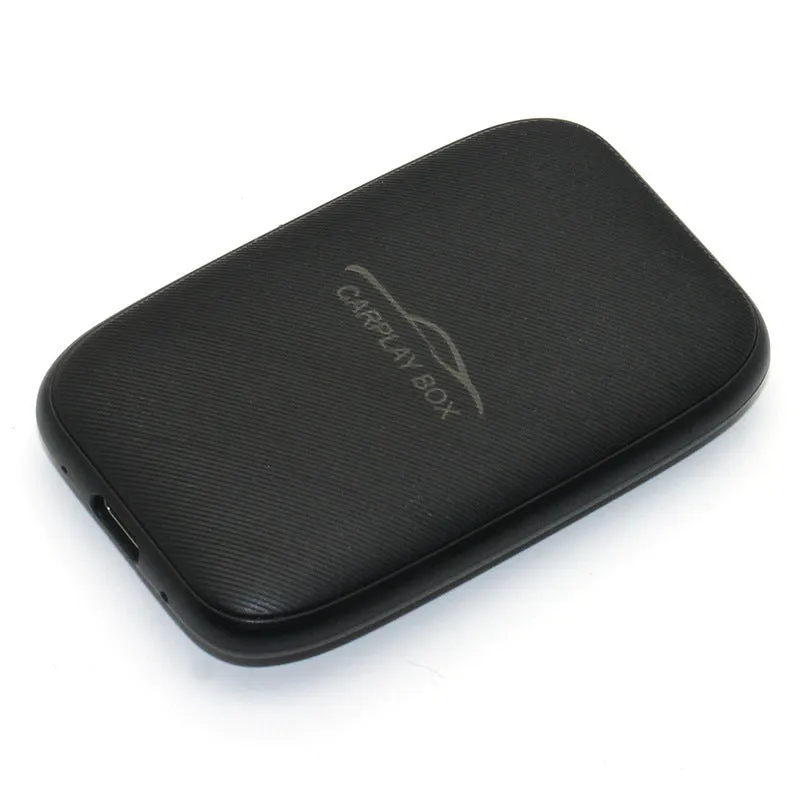 Compact wireless CarPlay adapter with Type-C interface and plastic housing, 50x80x12mm