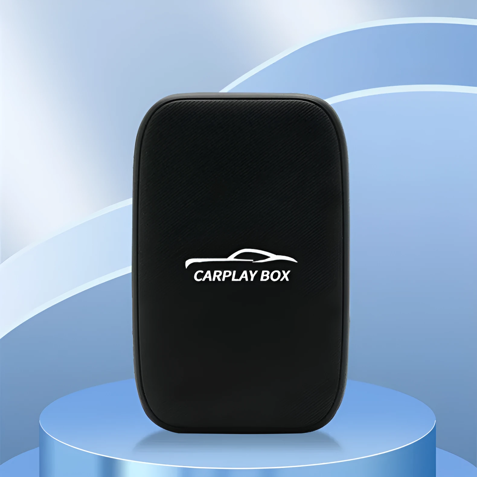 Compact wireless CarPlay adapter with Type-C interface and plastic housing, 50x80x12mm