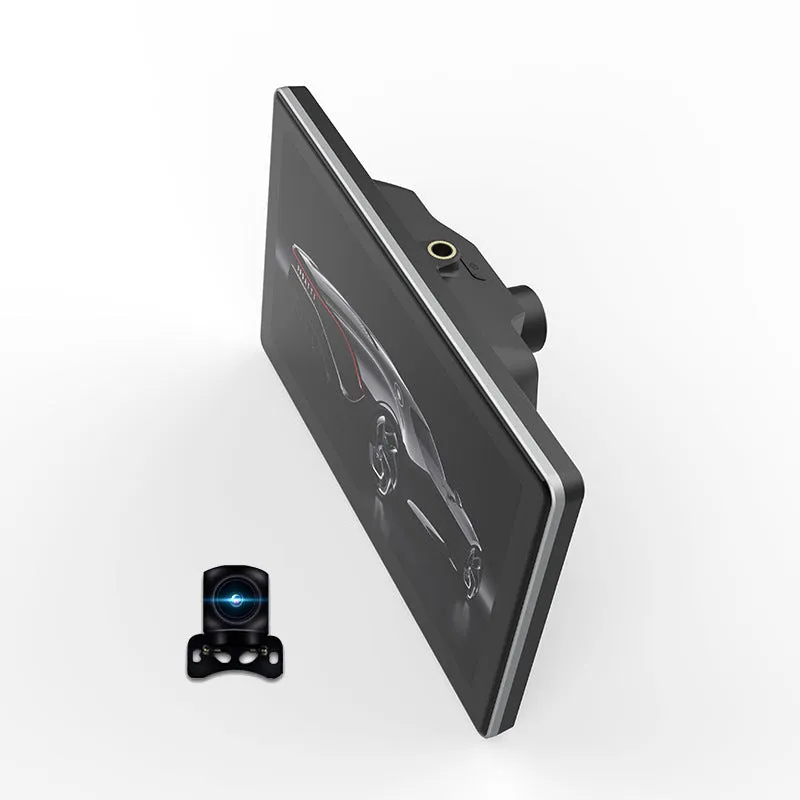 7-inch centre console suction dashcam with 170 degree wide angle lens in black plastic casing