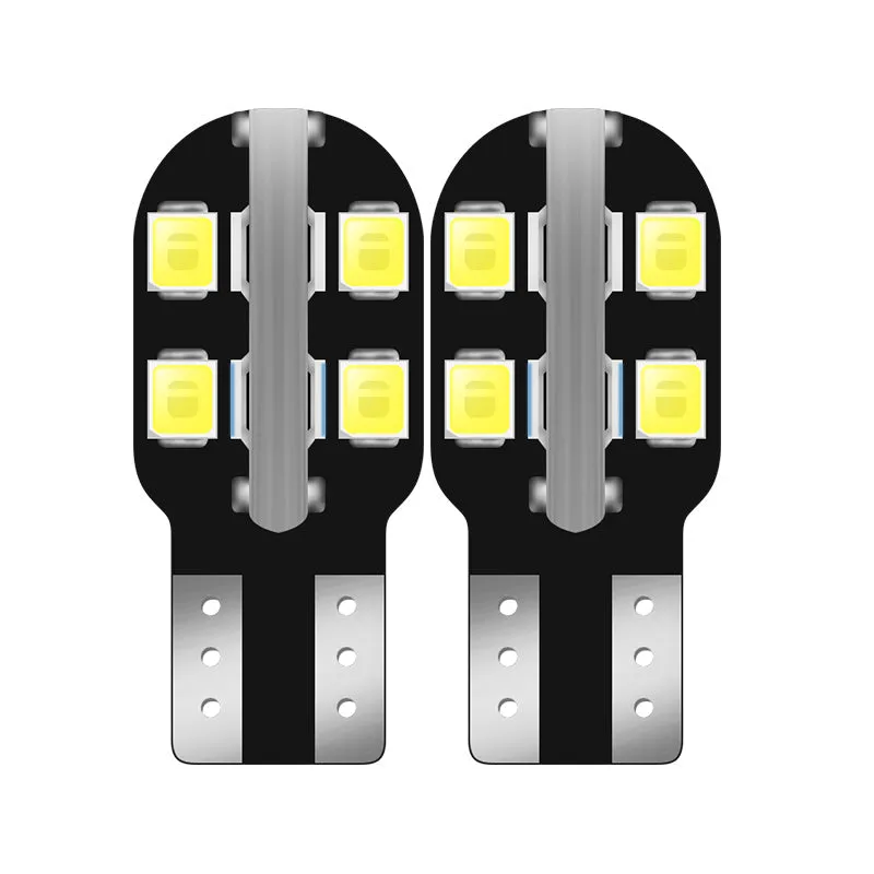 12V T10 LED car license plate light bulb in white colour with wedge base