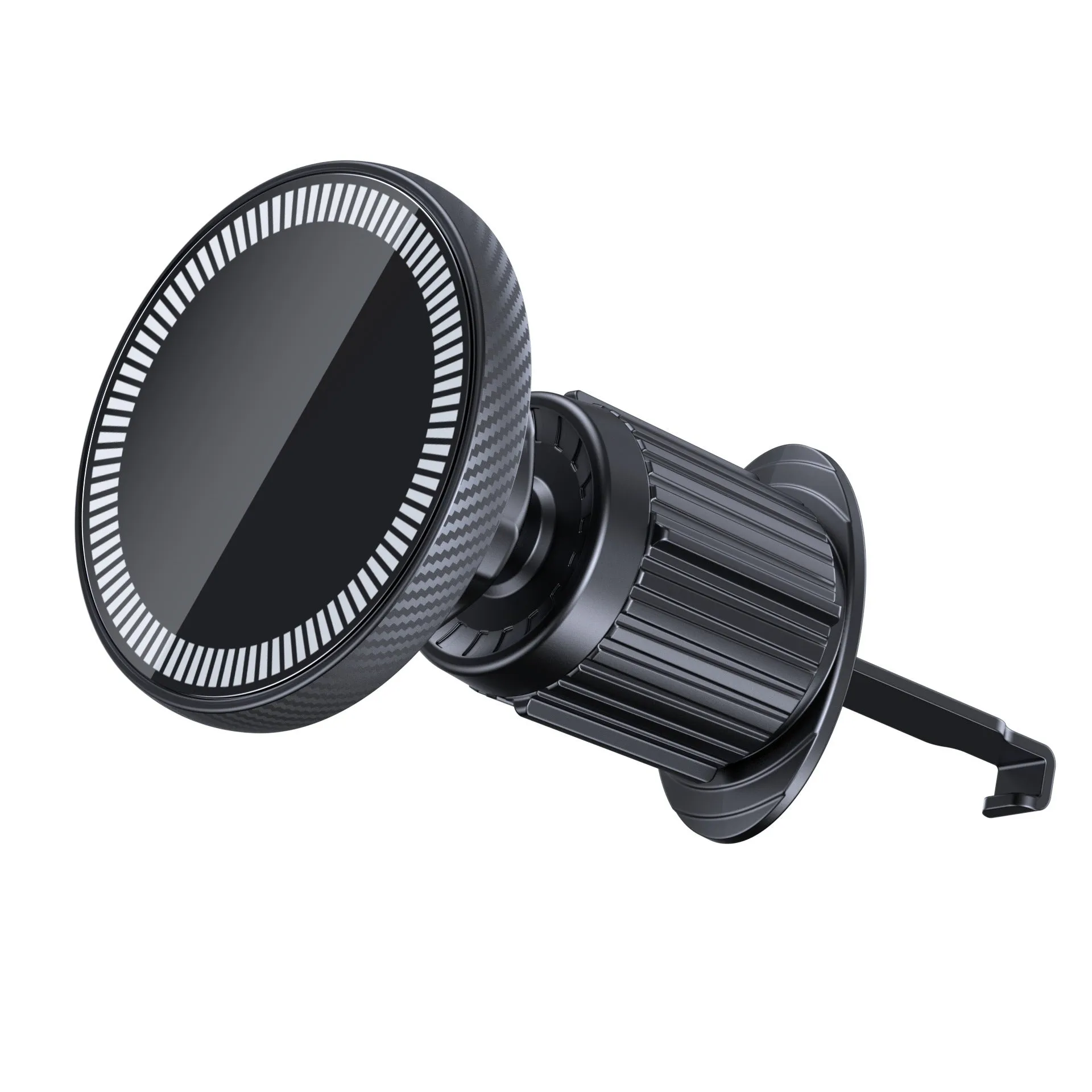 Car mobile phone magnetic suction metal hook bracket attached to air vent for navigation use
