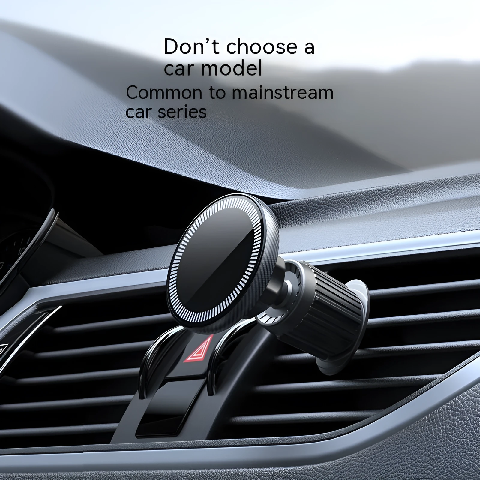 Car mobile phone magnetic suction metal hook bracket attached to air vent for navigation use