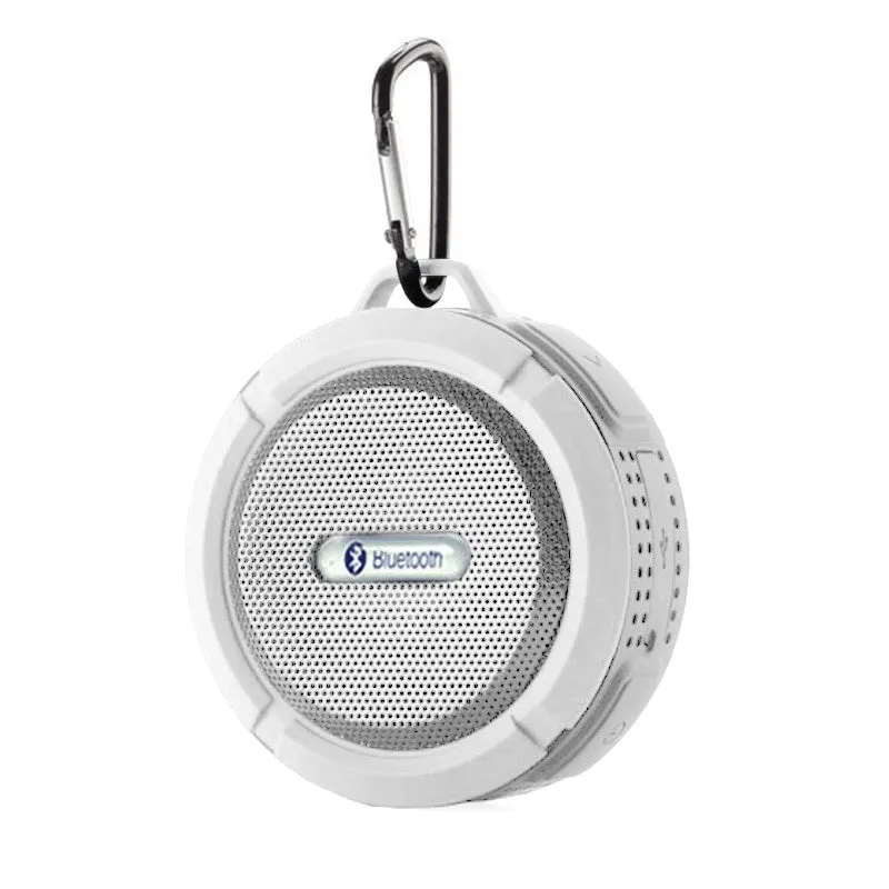 Waterproof Bluetooth speaker in Army Green with 500mAh battery and dual 3W drivers