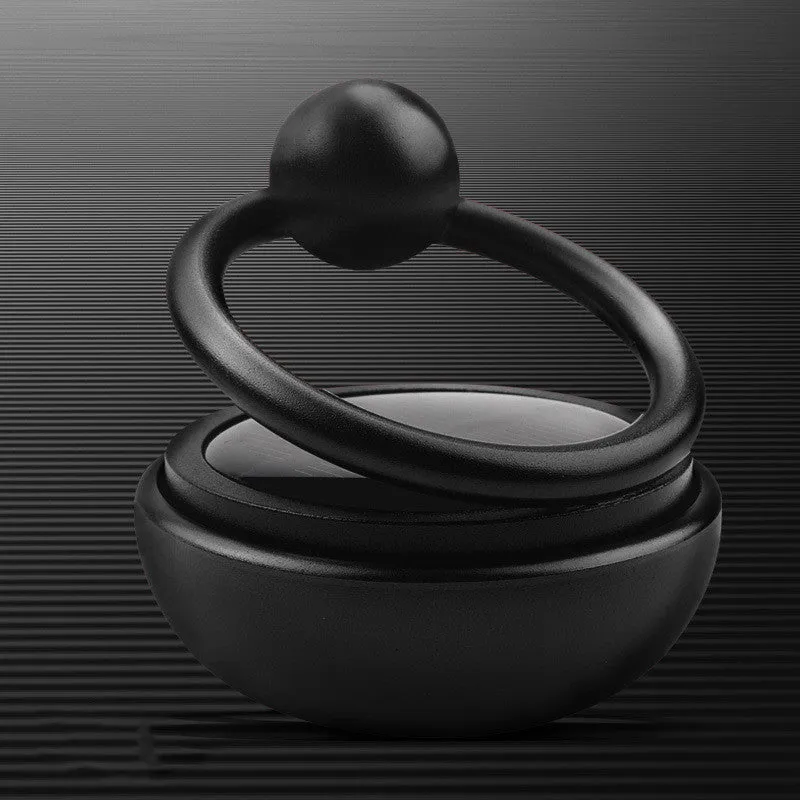 Solar rotate car air freshener aluminium alloy 60mm black red gold silver maglev design