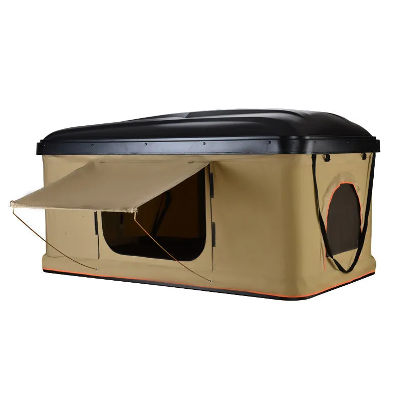 Hard shell folding roof tent 210x130x28cm aluminium alloy double tent for self-driving camping camouflage style
