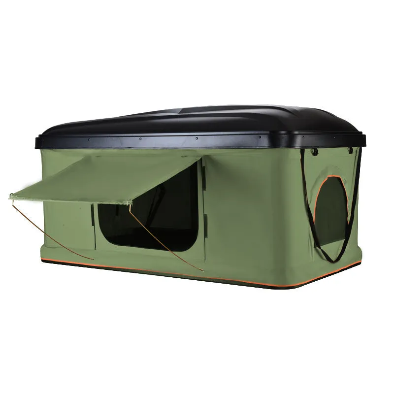 Hard shell folding roof tent 210x130x28cm aluminium alloy double tent for self-driving camping camouflage style