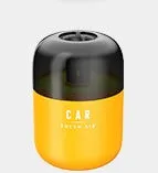 Solid aromatherapy balm car perfume in wooden cover with five colour options: black, red, yellow, orange, blue
