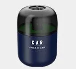 Solid aromatherapy balm car perfume in wooden cover with five colour options: black, red, yellow, orange, blue