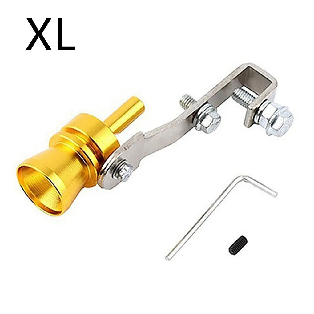 Colour Turbo Whistle Exhaust Pipe aluminium alloy 28mm for GM modified in Gold L size
