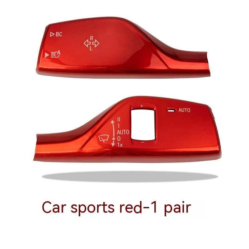 Pair of ABS steering lamp switch rod decorations in carbon fiber pattern for car or SUV lever