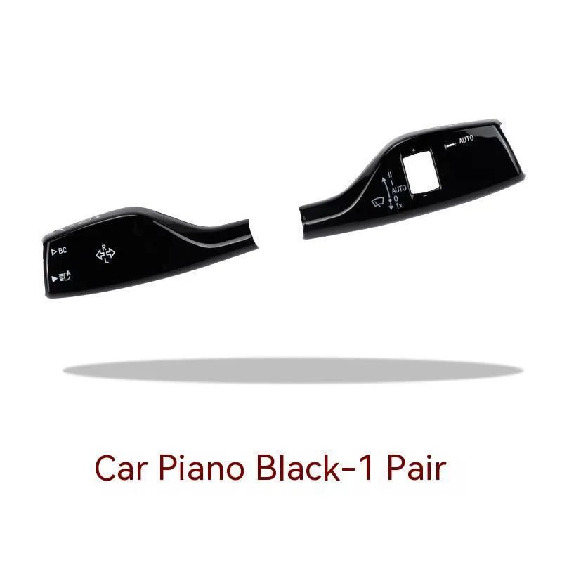 Pair of ABS steering lamp switch rod decorations in carbon fiber pattern for car or SUV lever