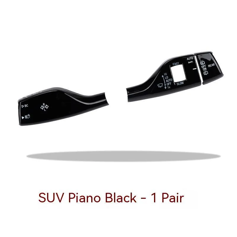 Pair of ABS steering lamp switch rod decorations in carbon fiber pattern for car or SUV lever