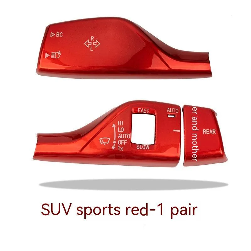 Pair of ABS steering lamp switch rod decorations in carbon fiber pattern for car or SUV lever