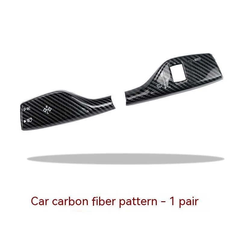 Pair of ABS steering lamp switch rod decorations in carbon fiber pattern for car or SUV lever