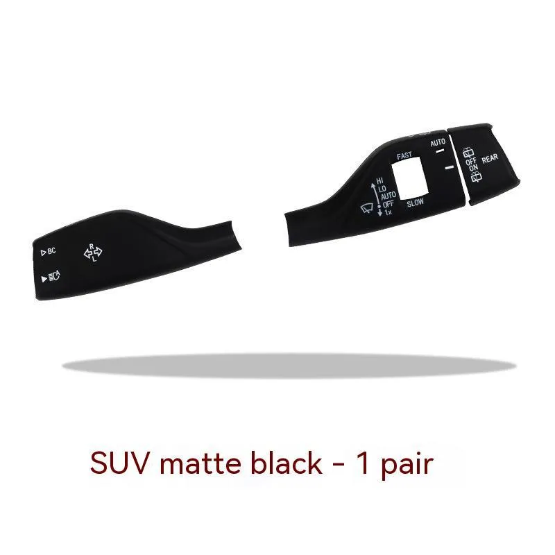 Pair of ABS steering lamp switch rod decorations in carbon fiber pattern for car or SUV lever