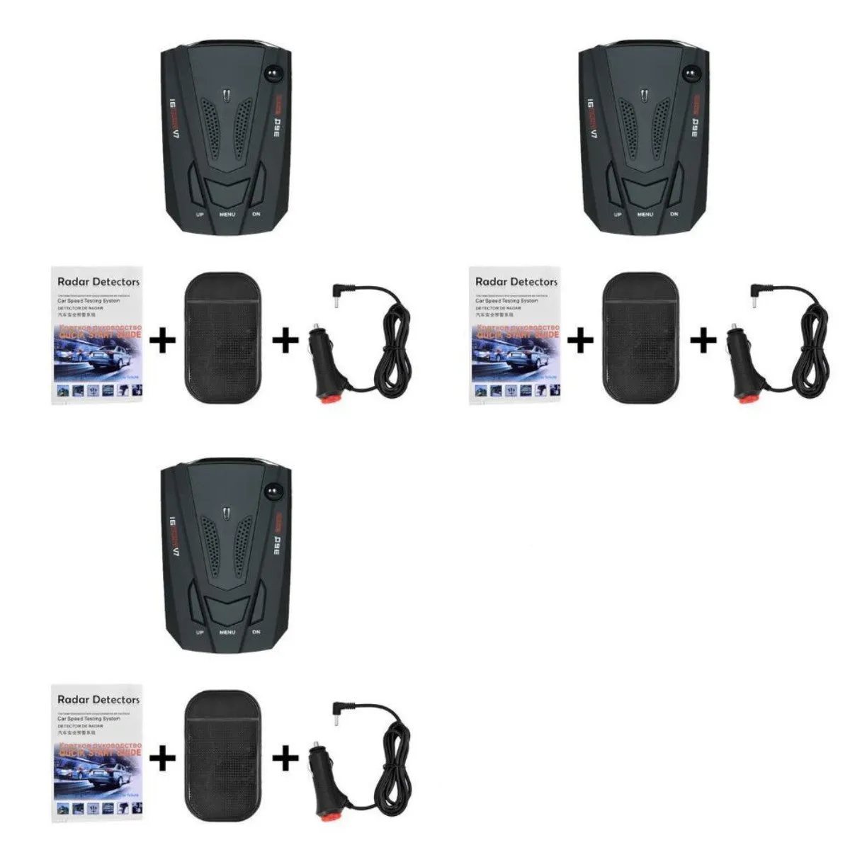Electronic Dog V7 speed measurement detector in black with LED display and compact design
