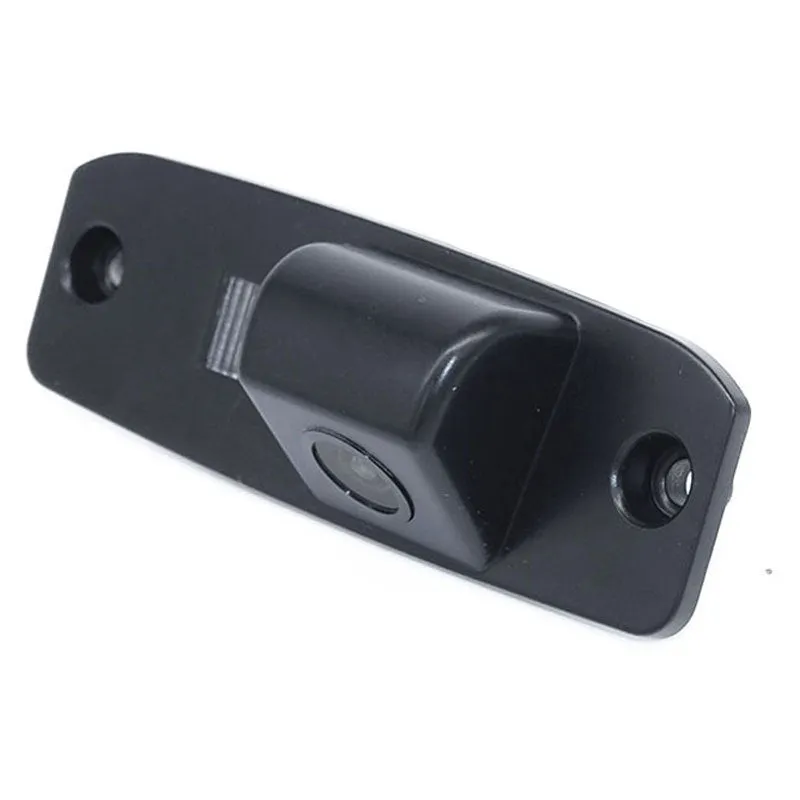 Black ABS plastic rearview camera with 170° wide angle lens for car reversing