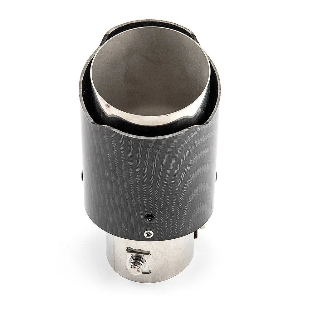 Modified car exhaust pipe with red LED light in crimping style for vehicle customisation