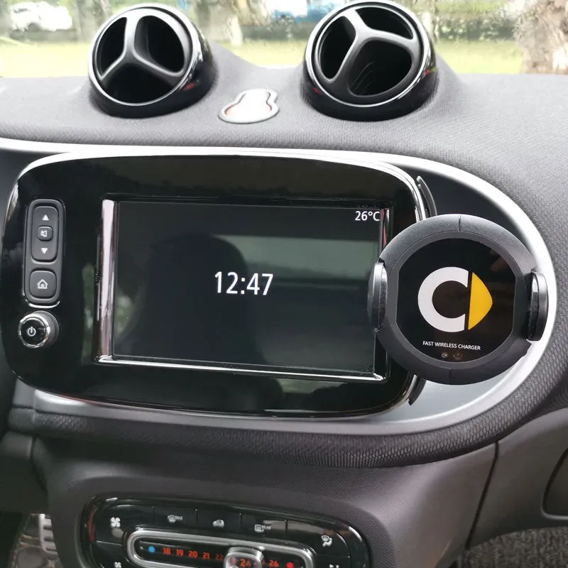 Car wireless charger bracket with multiple style options for wireless charging