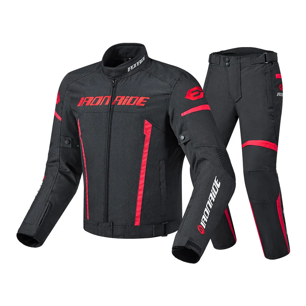 Rainproof motorcycle jersey with letter pattern, black and grey colour, split style, size M to 3XL