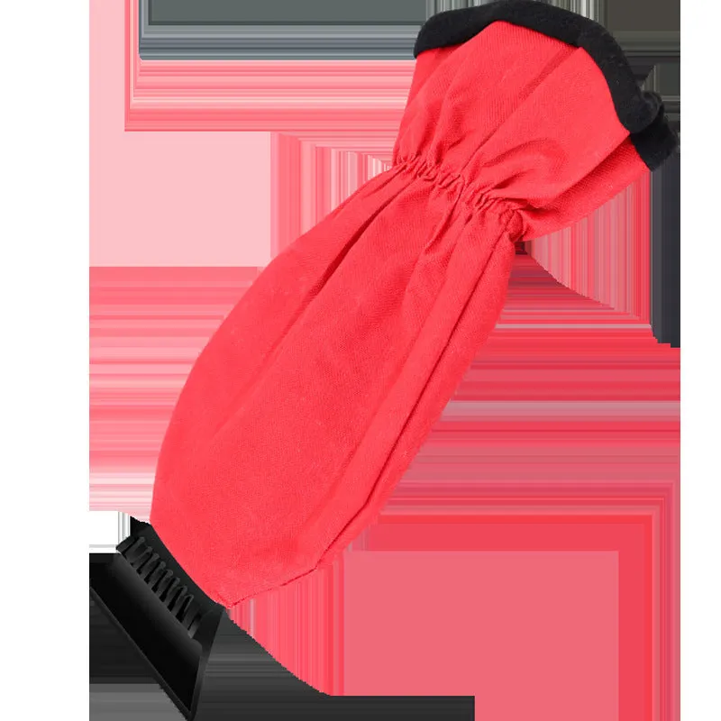 Car multifunction ice sweeping snow plough shovel in red and blue on white background