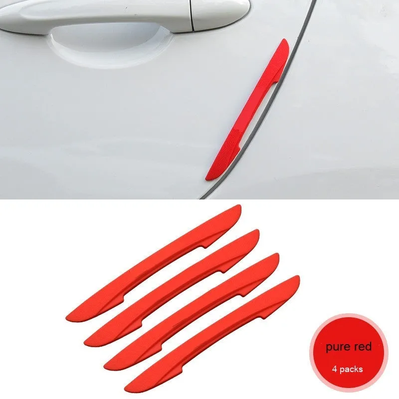 Car door bumper strip in transparent flag colour, PVC material, 15x1.5 cm, on a vehicle door edge