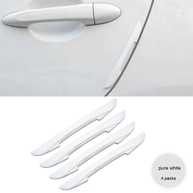 Car door bumper strip in transparent flag colour, PVC material, 15x1.5 cm, on a vehicle door edge