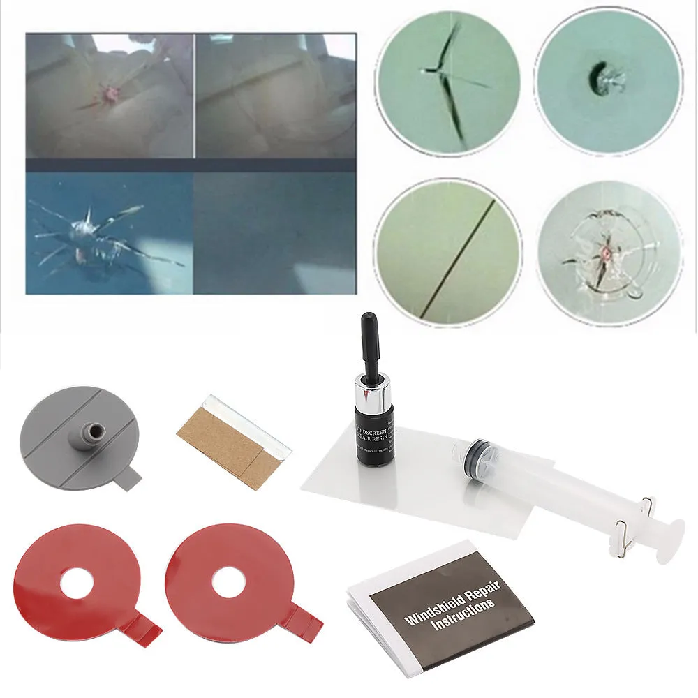 Sikeo DIY car windshield repair kit 58g plastic and rubber construction