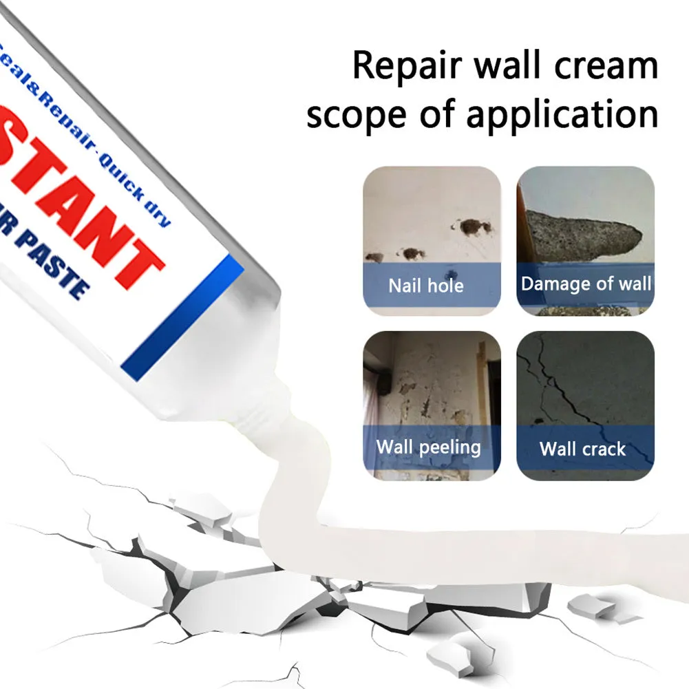 Home wall repair cream 150g in a white tub, paintable water-based sealant for crack and wall damage repair