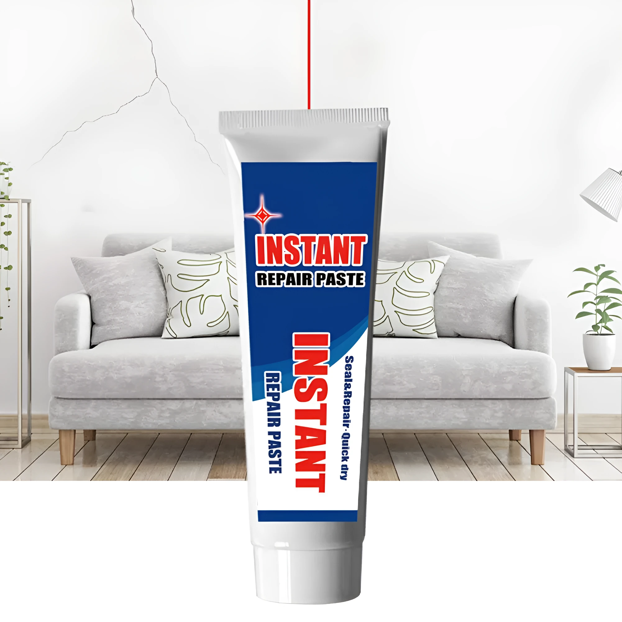 Home wall repair cream 150g in a white tub, paintable water-based sealant for crack and wall damage repair