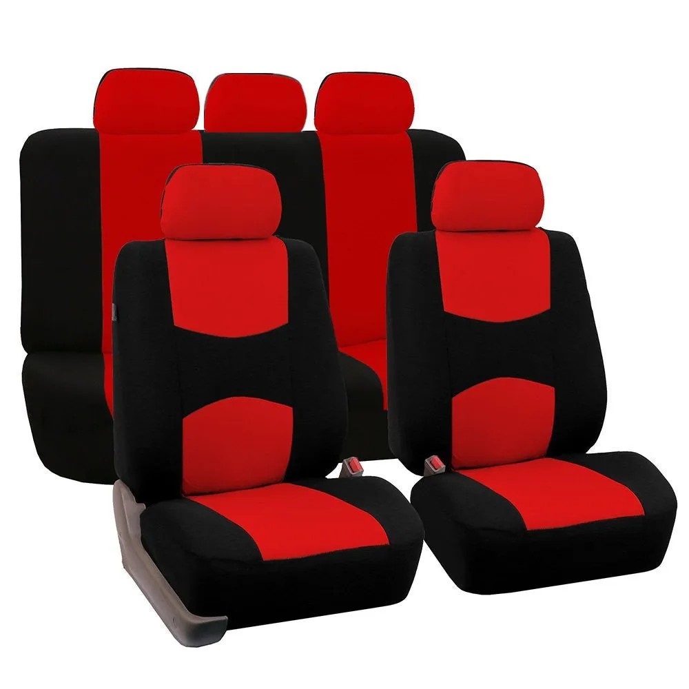 5-seater car seat cover set universal fit breathable fabric all-season protection