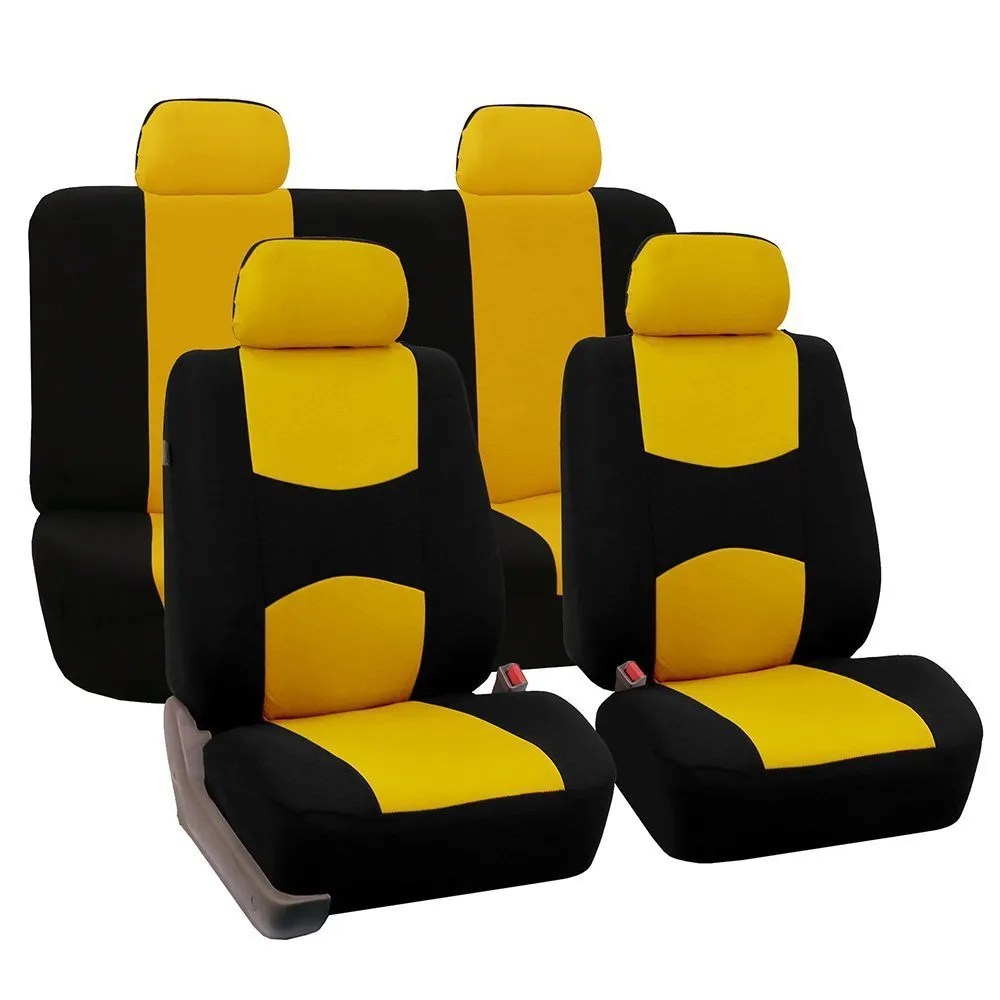 5-seater car seat cover set universal fit breathable fabric all-season protection