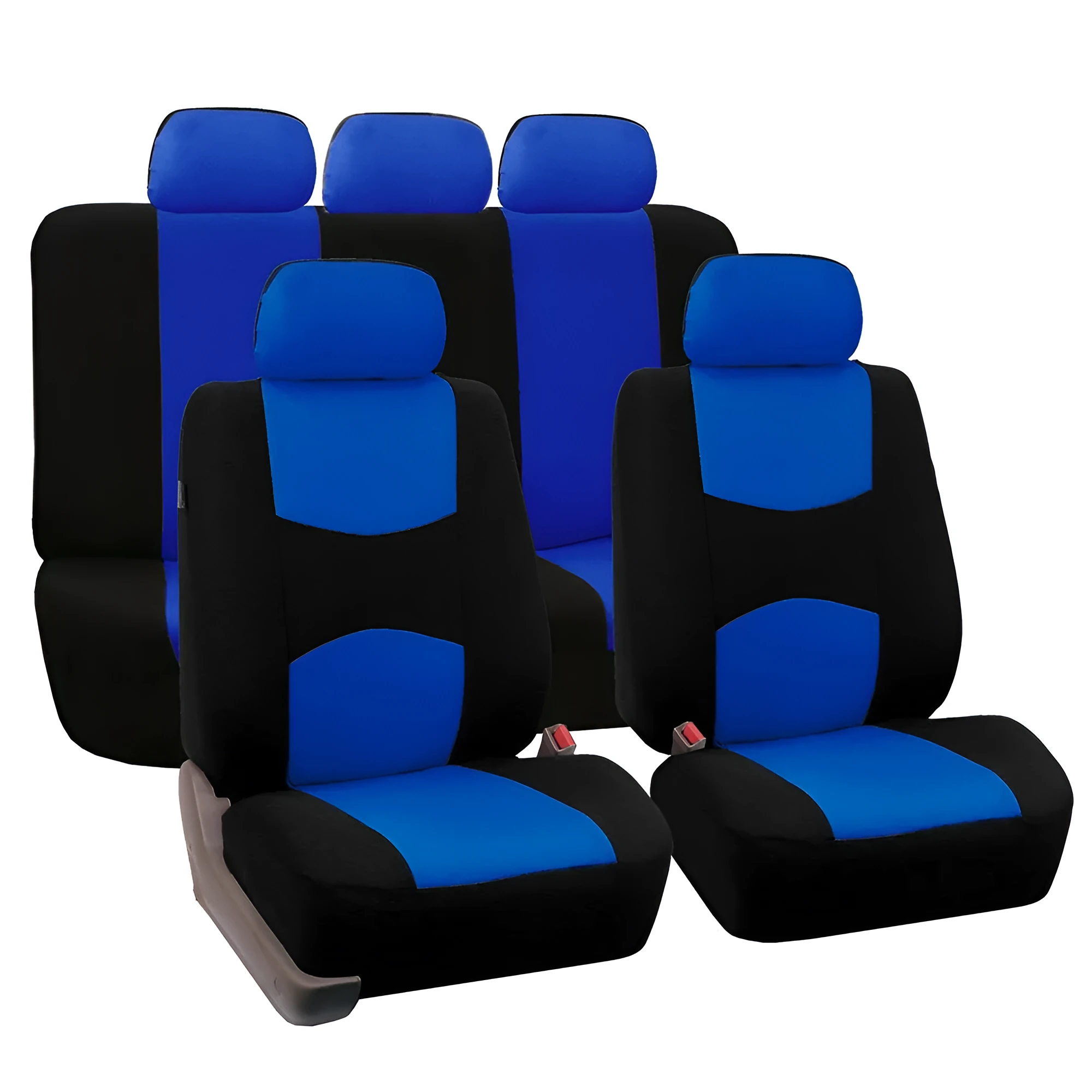 5-seater car seat cover set universal fit breathable fabric all-season protection