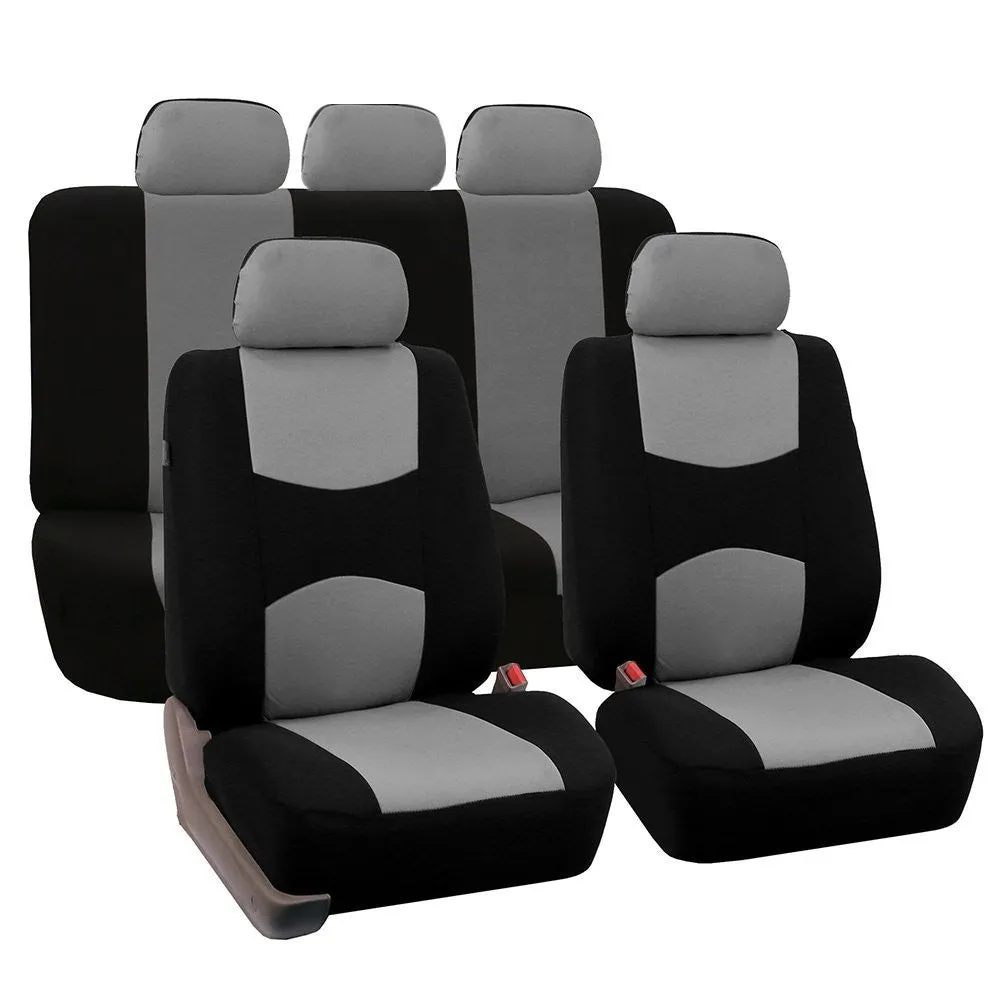 5-seater car seat cover set universal fit breathable fabric all-season protection