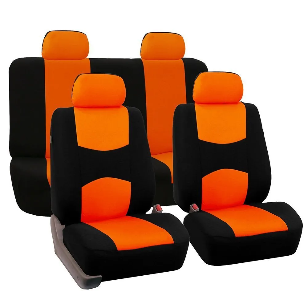 5-seater car seat cover set universal fit breathable fabric all-season protection